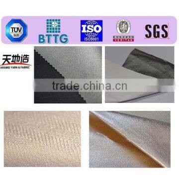 Fire retardant and heat resistant meta aramid fabric with aluminium foil coated