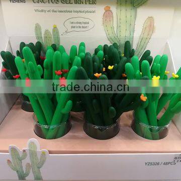 Creative Cute Novel Cactus Shape Gel Pen Gift for School Kids photo-3