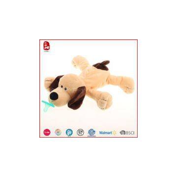 Brown Undressed Dog With Pacifier