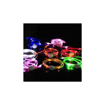 The Fifth Generation LED Shoelaces Wholesales Lover Luminous Nylon Shoelaces LED Party Shoelaces For Party Hip-hop Dancing
