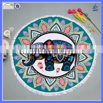 100% polyester round beach towel hot sale 2017 new design