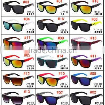 Vintage hot sale unisex customized colorful design plastic interchangeable rubber temple tips sunglasses DLC9007