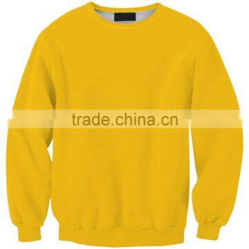 Hot 2016 blank pure color crewneck sweatshirt