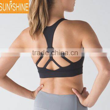 OEM Women Fitness Bra Yoga Tops Seamless Criss Cross Padded Yoga Bra