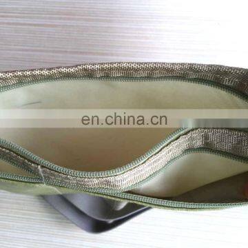 RFID Blocking Three Pocket Beige Color Nylon Passport Holder Belt photo-6