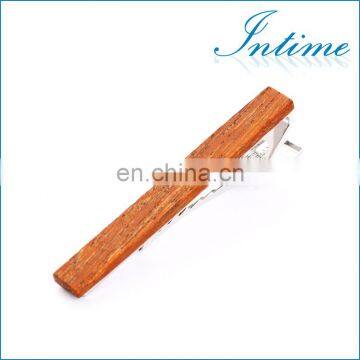 Classical Men's Custom Wood Tie Clips Men Metal Tie Bar