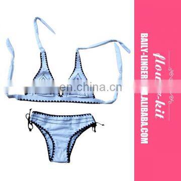 Wholesale 2017 Contrast Color Halter String Bikini Set For Women