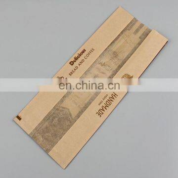 High Quality Cheap Hot Sealing Greaseproof Kraft Paper Bread/Coffee Packaging Paper Bags With Window photo-4