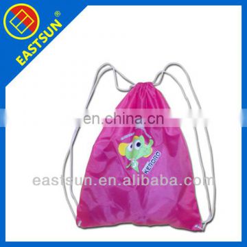 polyester colorful printing Draw string bags