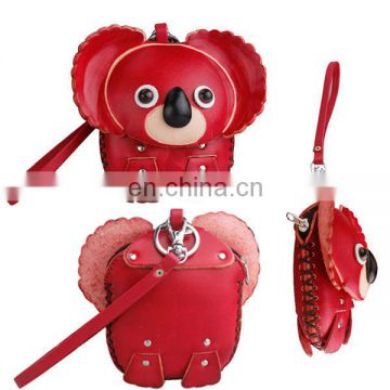 Cute Animal shaped squeeze pocket koala Coin Purse/small genuine leather cute girls fancy Coin Purse MCP-0010