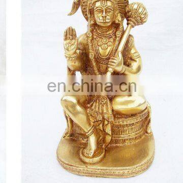 Brass Hanuman Statue Hindu