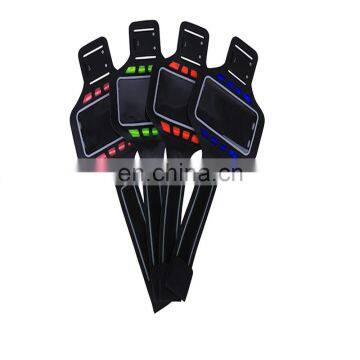 Outdoor waterproof running neoprene led light sport armband