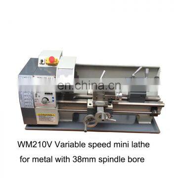 High Quality WM210V 38mm Big Spindle Bore Mini Metal Hobby Lathe in Good Price