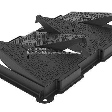 Double Triangle Pattern Non-Rock Design Ductile Iron Manhole Cover