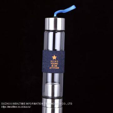 Wholesale Custom Glass Water Bottle With Sleeve photo-2