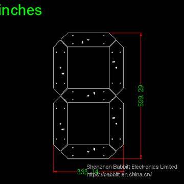 24 Inch led outdoor 7 Segment LED number Display For Oil Price LED Signs LED Gas Price