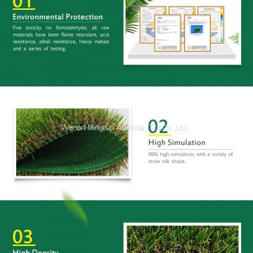 High Quality Outdoor Artificial Grass Sports Flooring 35mm Artificial Turf for Decoration