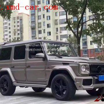 Carbon Fiber Wide Big Body Kit Front Rear Lip Chin Bumper Side Skirt Spolier for Benz G463 G500 G63