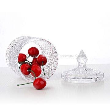 Hot Selling Sugar Bowl Glass Candy Jar With Lid photo-3