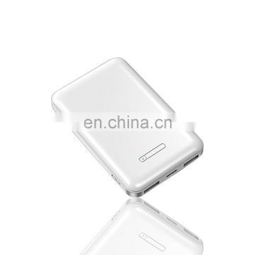 5000mAh power bank mini design with built-in cable fast charging portable powerbank 5000 mAh