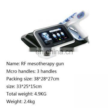Portable Salon Use Radio Frequency Face Lifting Wrinkle Removal Skin Rejuvenation Water Oxygen Jet Mesotherapy Gun