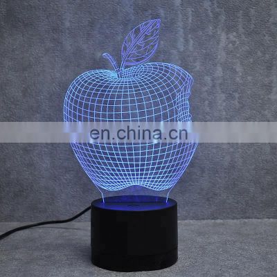 Amazon hot selling led creative acrylic 3d illusion lamp with bluetooth nightlight