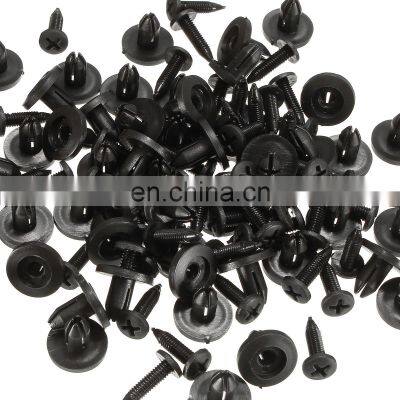 50Pcs Auto Bumper Fastener 6mm Hole Rivet Retainer Push Engine Cover for Fender Car Door Trim Panel Clip Fasteners for Toyota photo-3