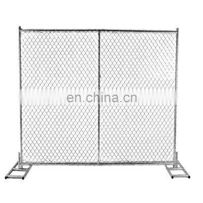 8'H x 12'W Chain Link Temporary Fence Panel tubing(42mm) x 16 gauge thick Mesh spacing (63mmx63mm) x 12 gauge