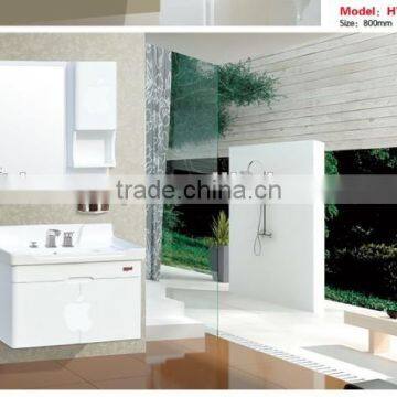 Modern Design Pakistan Style Color Mirror PVC cabinet with art basin and SS accessory