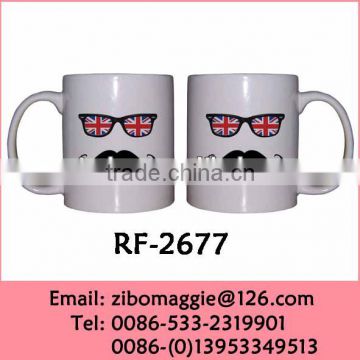 11oz Can Shape Custom Prited Ceramic Beer Cup for Wholesale Eco Ceramic Cup for Fathter Not Double Wall Cup