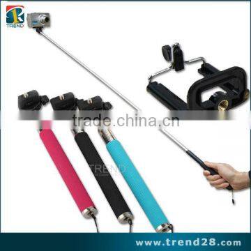 phone camera bluetooth aluminum stick selfie monopod for iphone