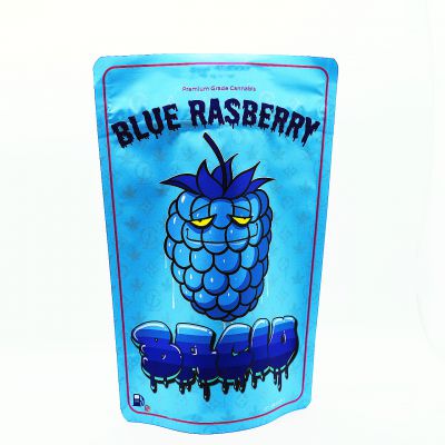 Blue Rasberry Packaging Bag With Zipper Resealable Self-standing Bag