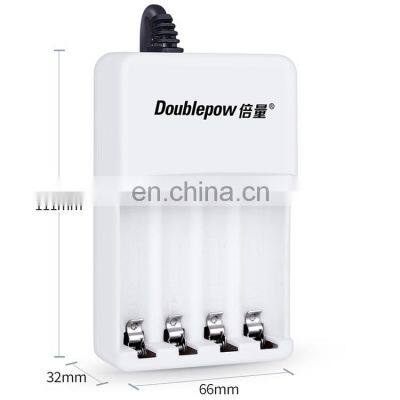 DOUBLEPOW OEM AC 110-240 V white 1.2 V AA AAA Ni-MH Ni-Cd rechargeable battery charger for aa battery