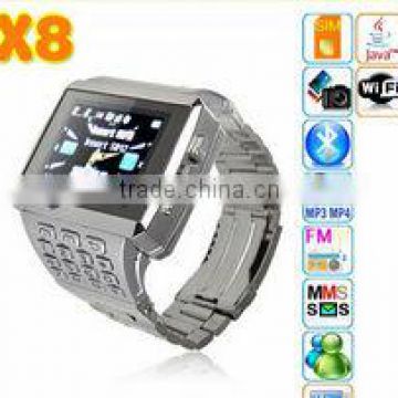 dual sim card with wifi X8 watch mobile phone