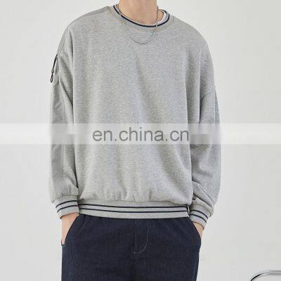 Fashion New Design  active wear colorblock navy blue 480gsm thick men hoodies