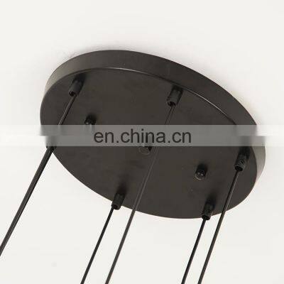 New Product Decoration Aluminum Black Gold Indoor Living Room Bedroom Modern LED Chandelier Light photo-5