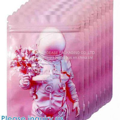 Metallized Zipper Pouch for Weed Packaging Rose Gold Black Metalized Foil Pouch, Gusseted Puch Bags, Bagease Bagplastics photo-2