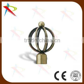 Metal curtain rod finial/curtain finials for bedroom