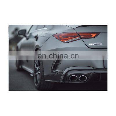 Car Parts Body Kits Rear Bumper Diffuser 100% Dry Carbon Fiber Material Military Quality For BENZ CLA45 W118