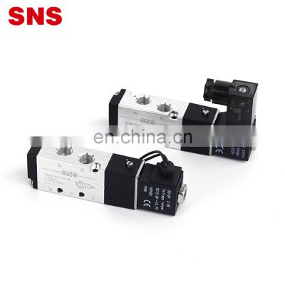 SNS 4V110-06 5/2 pneumatic port single coil internal pilot type electric solenoid valve with plug/wire