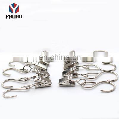 Shower Living Room Curtain Pole Rings Accessary Metal Curtain Clip Hook With Clips Metal