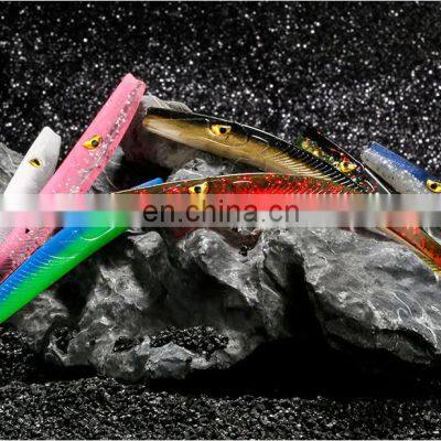 JOHNCOO 125mm 3.8g 10pcs Per Box PVC Material Lerrue Pike Bass Silicone Soft Lure Fishing Lures photo-2