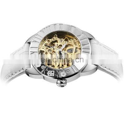 Popular Female Stainless Steel Wrist Watches Ladies Luxury Top Brands Skeleton Automatic Watch