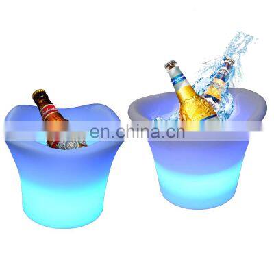 event party decorative beer champagne KTV/ Nightclub Party rechargeable luxury plastic Modern Home LED Glowing LED Ice Bucket