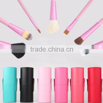 12pcs private label makeup brush set with PU cylinder