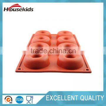 8-Cavity Mini Savarin and Donut Silicone Mold and Baking Pan