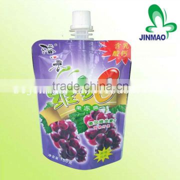 Food grade plastic pouch with nozzle