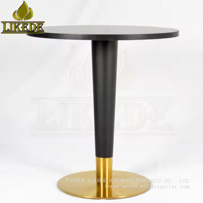 Morden Design Hot Sale Gold Stainless Steel Table Leg Melamine Table Top for Restaurant Cafe Dining Use photo-3
