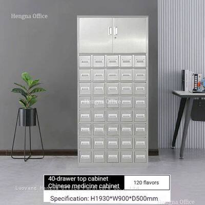 Vintage Style Modern Apothecary Steel Cabinet Multi-drawer Boutique Retail Display Furniture for Spices & Oils