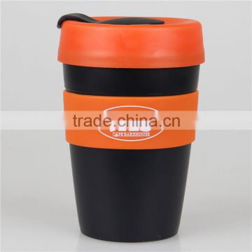 hot sale fashion and protable 250ml solid color coffee mug with rubber